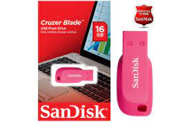 PENDRIVE 16GB SANDISK ROSADO